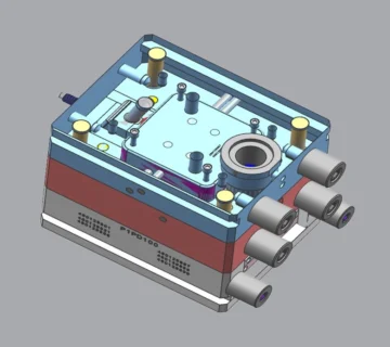 The components of a die casting mold include the cavity, core,