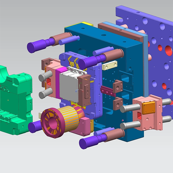 die-casting-die-structure The die structure in die casting consists of fixed and movable mould halves