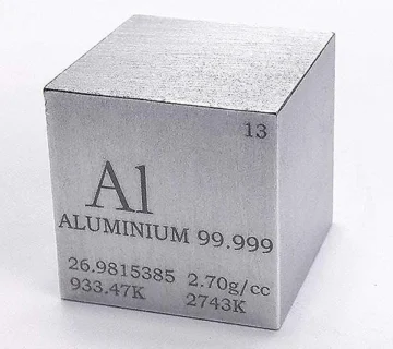 The aluminum density is approximately 2700 kg/m³ (or 2.70 g/cm³)