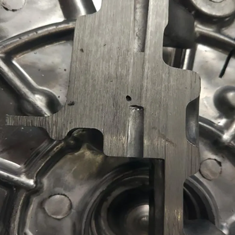 Shrinkage porosity defect inside aluminium die casting component